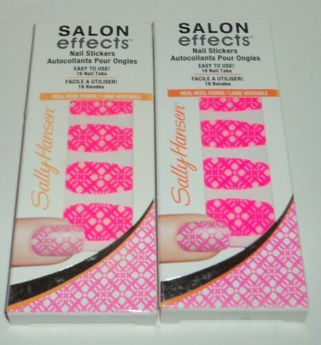 2 PACK of Sally Hansen Salon Effect Pink, 18 Nail Stickers each, 110, Goldwork