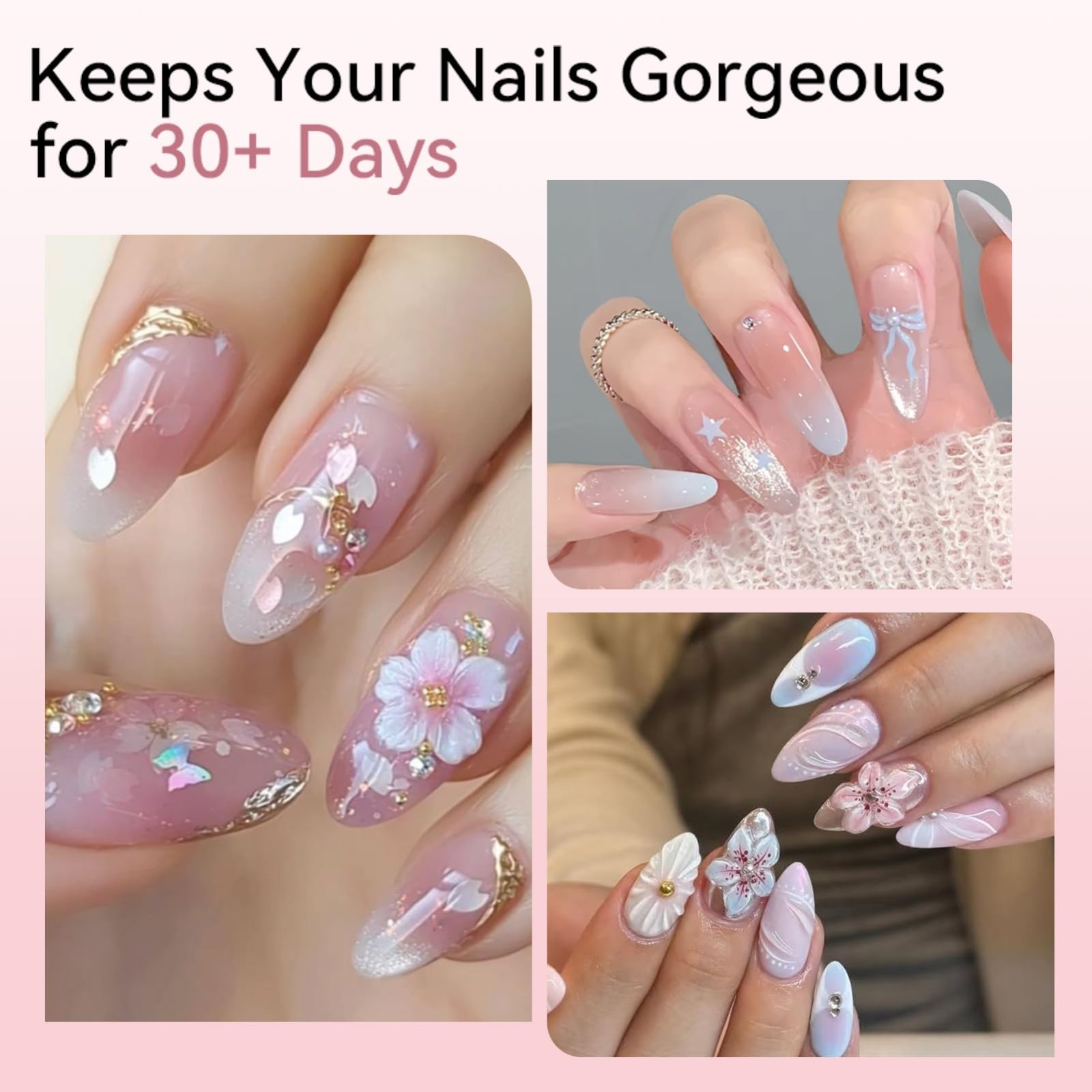 3D Sculpting Builder Gel for Nails – Clear & White Hard Gel for Nail Art, Extens