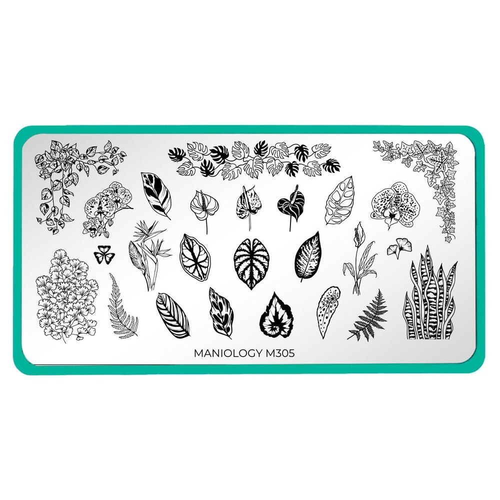 🌿🪴🌱MANIOLOGY Plant Lover M305 Nail Stamping Plate