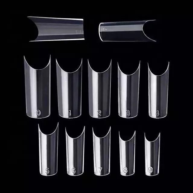 500 Pcs Square Medium CLEAR Nails Fake False Nail Tips UV Gel Acrylic