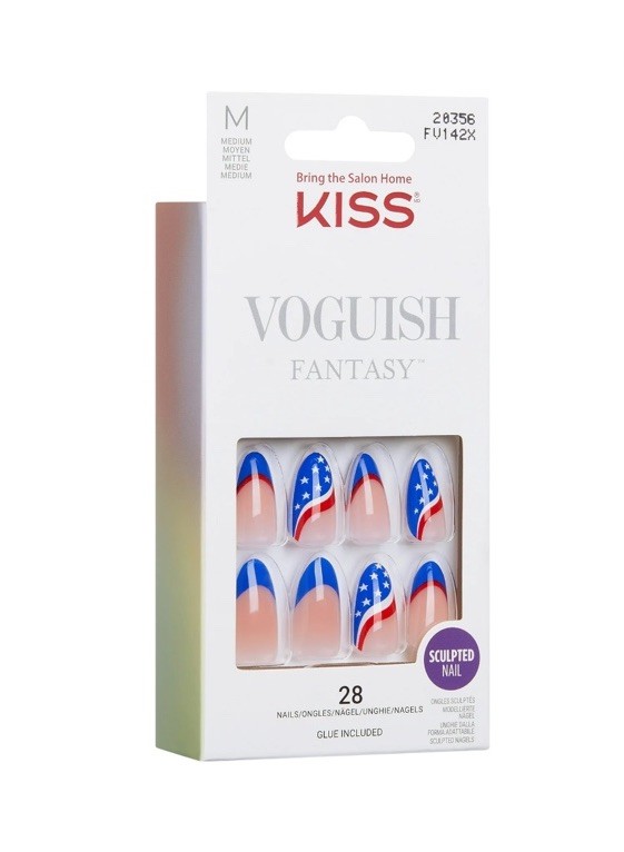 Kiss Voguish Fantasy Smooth Glue on Nails Medium 28 nails