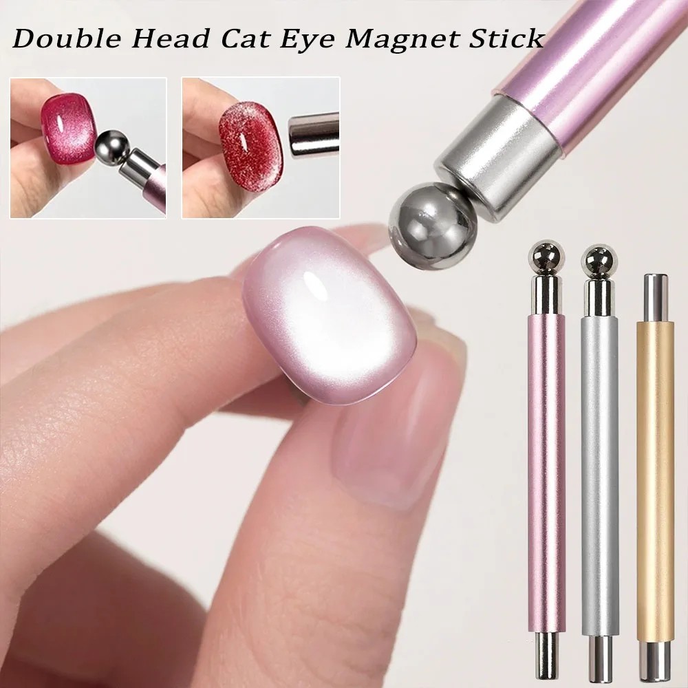 Round Steel Magnetic Stick Double Head Cat Eye Magnet Pen Nail Tool