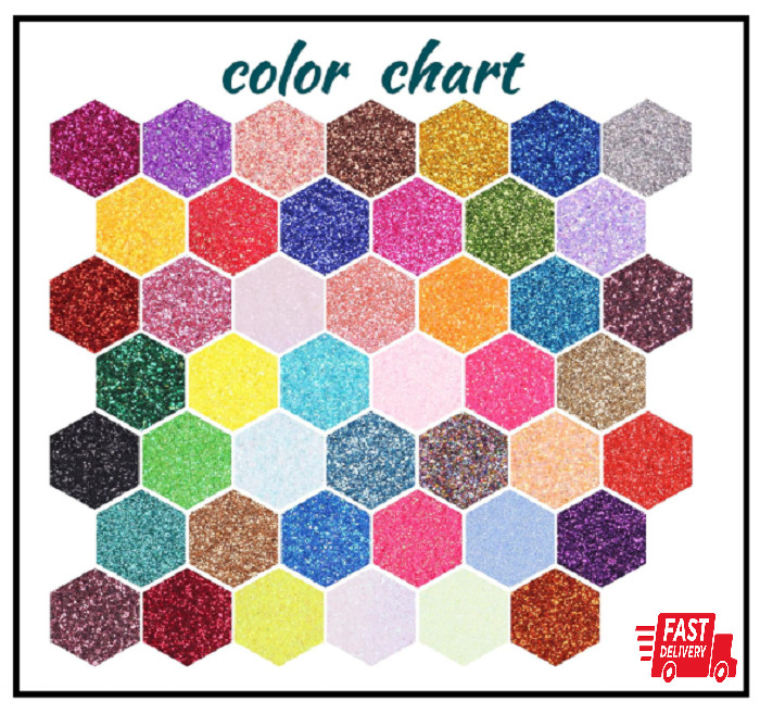 Ultra Fine Glitter for Nails, Set of 45 Colors, Extra Fine Resin Glitter Powder,