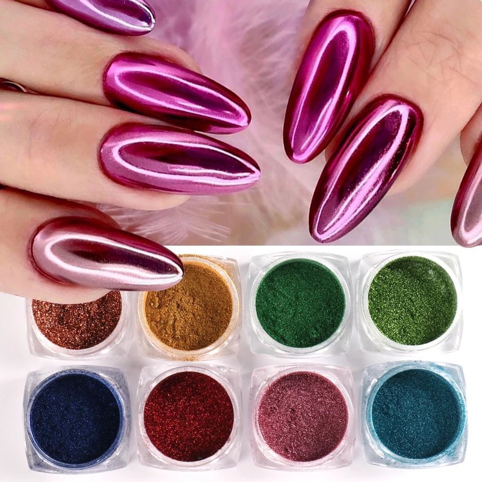Pearl Nail Powder Shimmer Colour Pigment Eye Shadow Sparkling Crystal Mirror Art