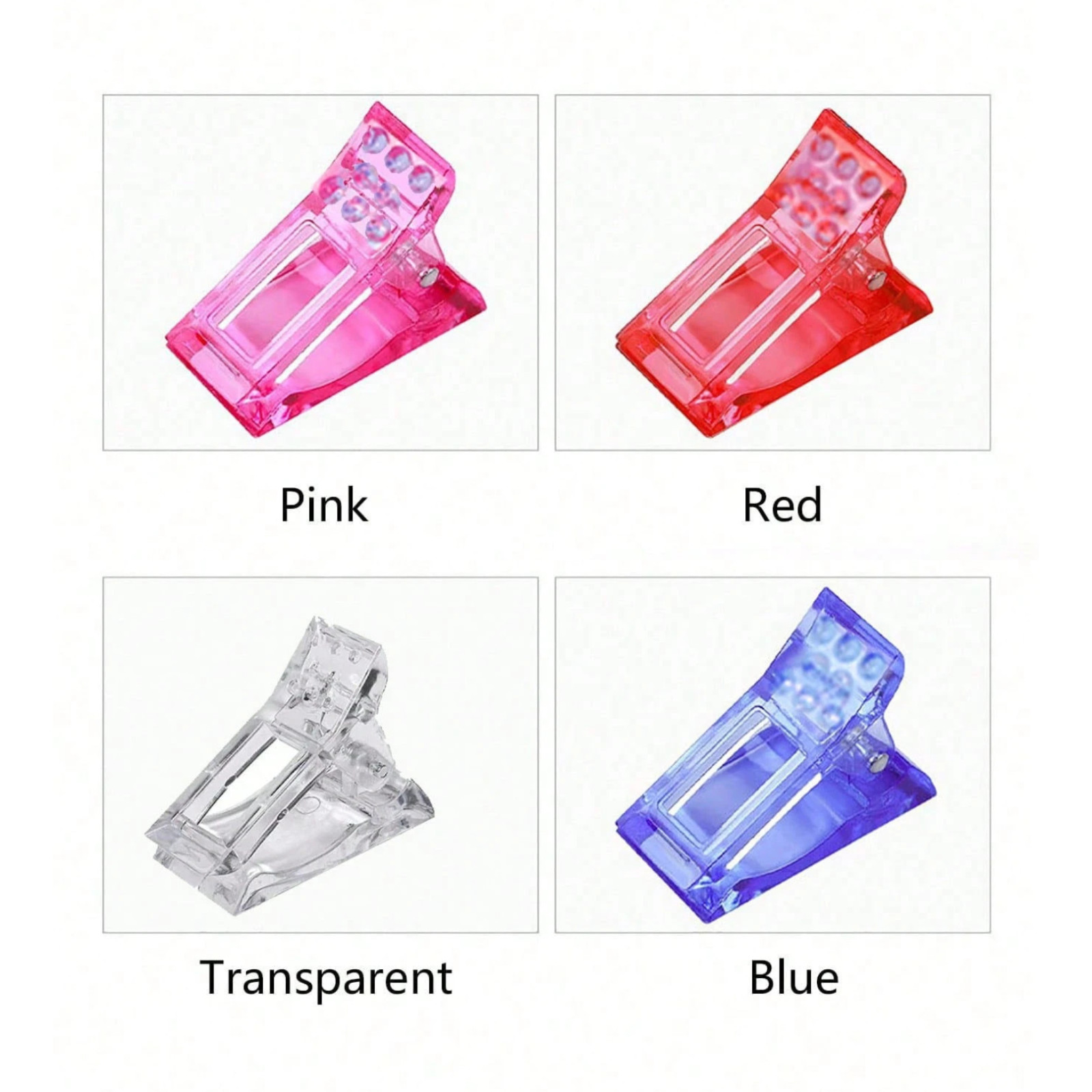 Nail Tip Clamps for Polygel Extension Nail Fixing Quick Building Clip Fingernail