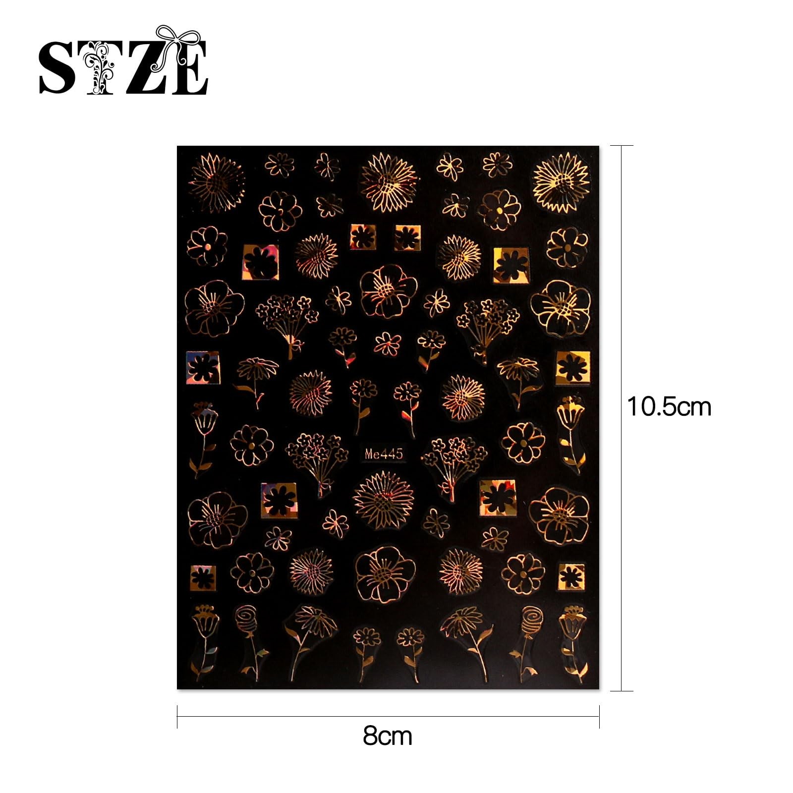 12 Sheets Flower Nail Art Stickers Decals Self-Adhesive Pegatinas Uñas Spring…