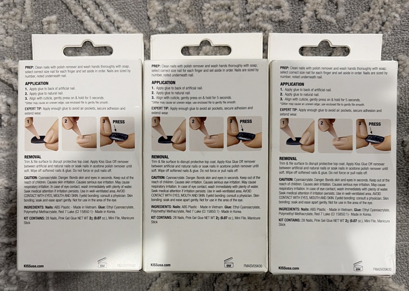 KISS Gel Fantasy NAILS Shiny Magnetic Silver 3 Packs