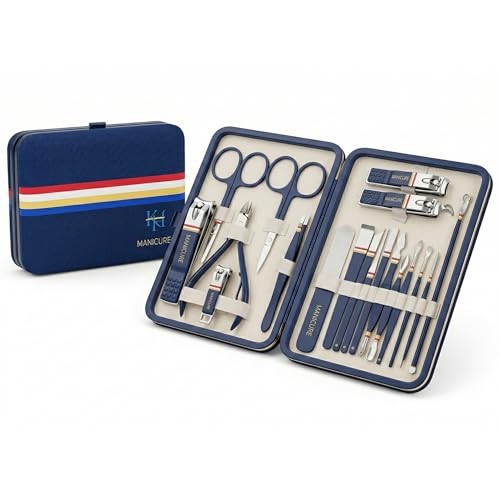Nail Clippers Set – 19 Piece Manicure & Pedicure Kit, Stainless Steel