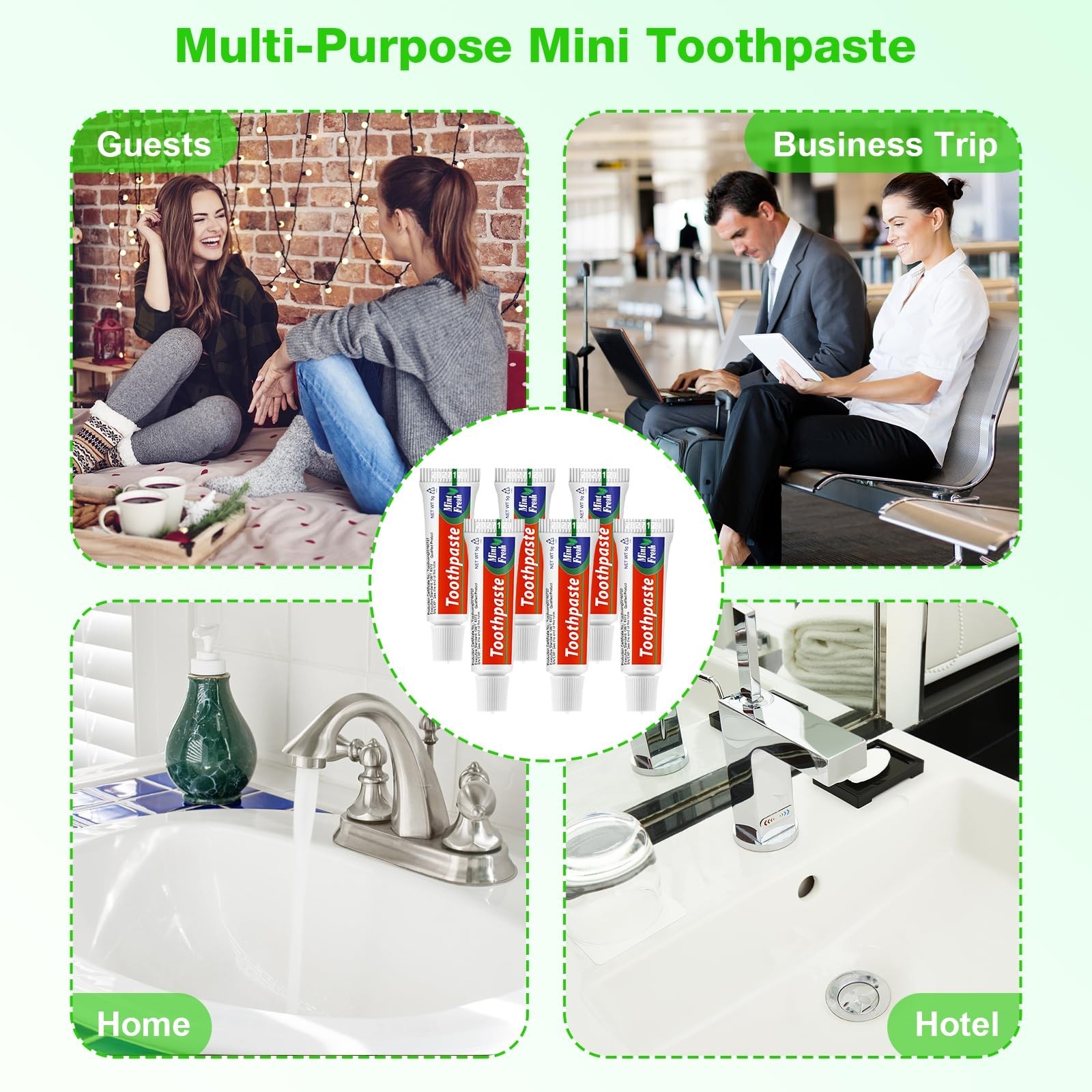 HOFASON 30 Tubes Bulk Travel Size Toothpaste 0.18 oz, Extra Small 2.28×0.78 i…