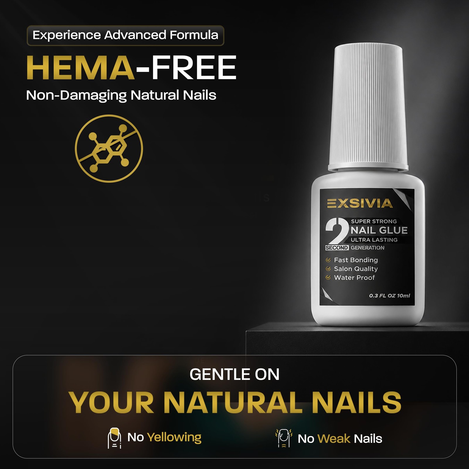 Super Strong Nail Glue for Press On Nails, Acrylic Nails & Nail Tips 10ml,Ext…