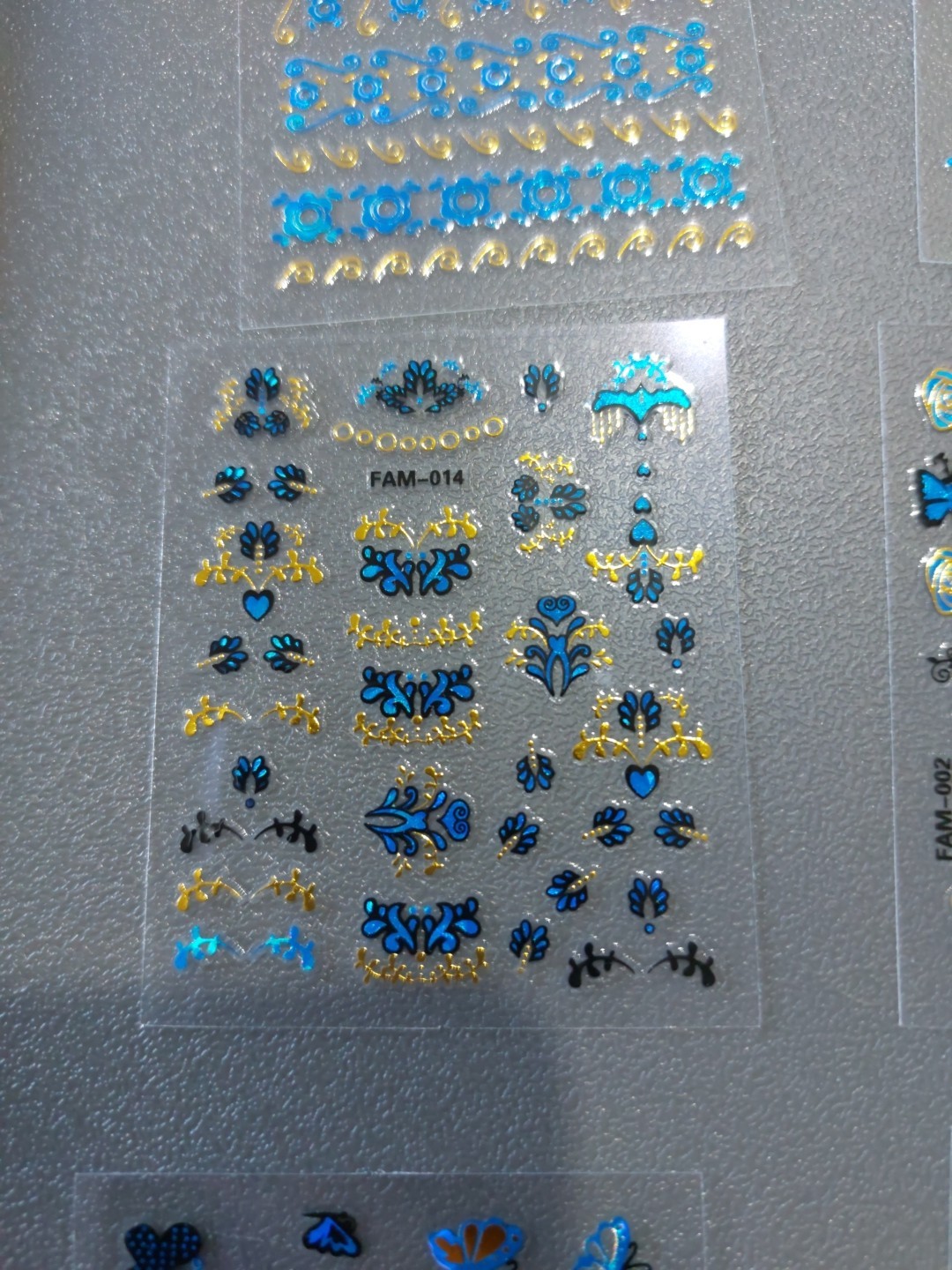 10 X Small Sheets Of Nail Art Stickers (D214) New