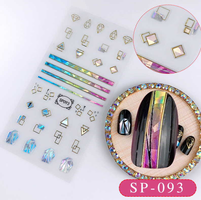 3D Nail Art Beauty Decal Stickers Adhesive Flower Daisy Starfish Geometry Line