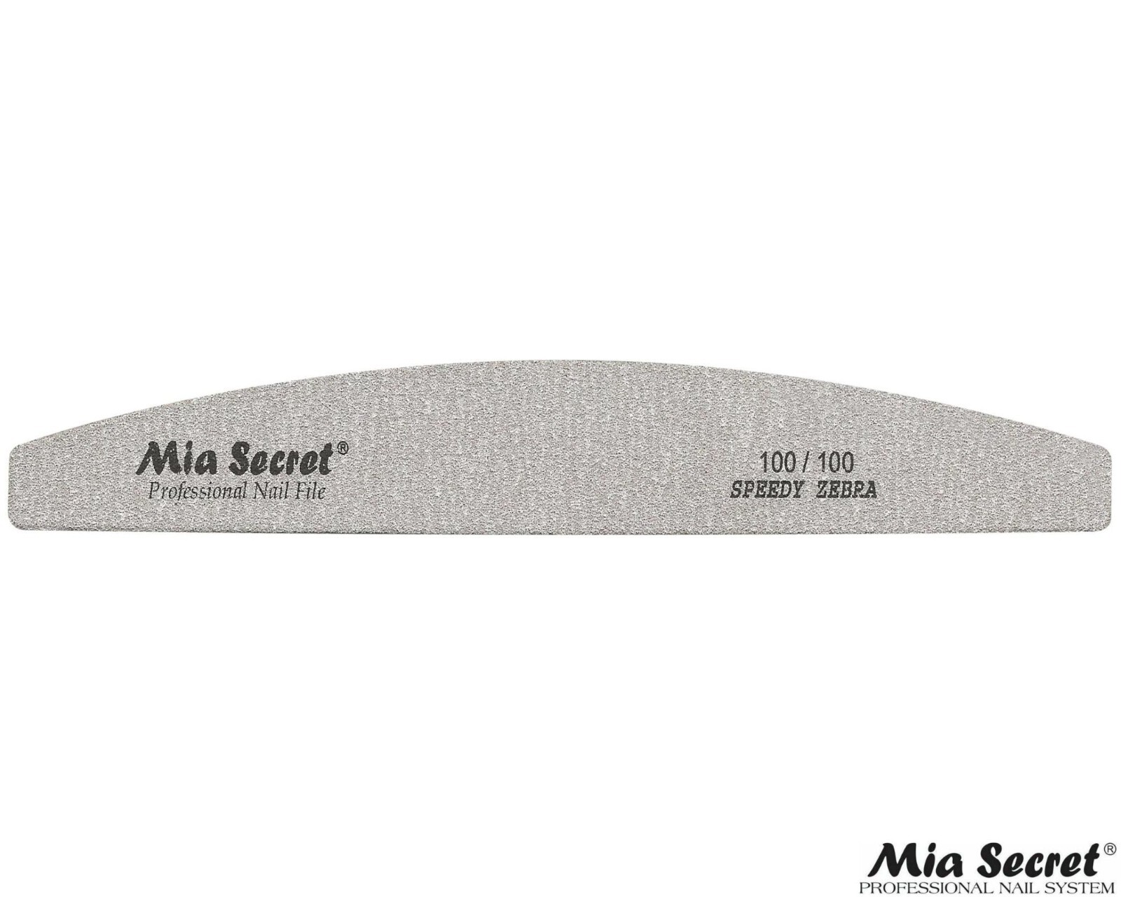 Mia Secret Professional Nail File – SPEEDY ZEBRA HALFMOON 100/100
