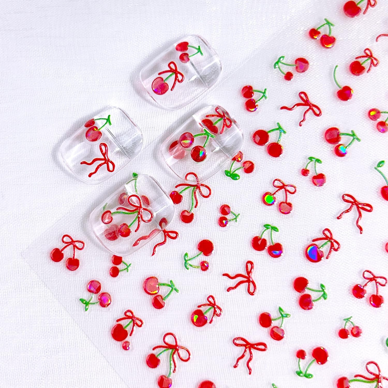 6Sheet 5D Embossed Lemonade Fresh Fruit Nail Stickers 3D -Adhesive Peach Wate…