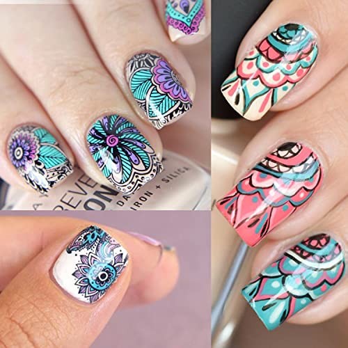 10 Sheets Holographic Nail Foil Transfer Stickers, Bohemian Nail Art Foils