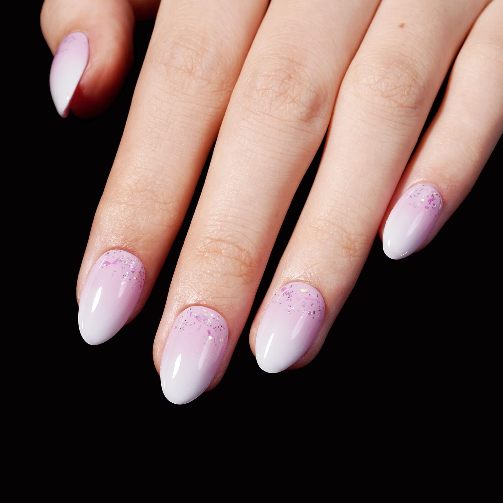 450PCS Short Almond Pre-Buff Gel Nail Tips for Extensions 15 Sizes