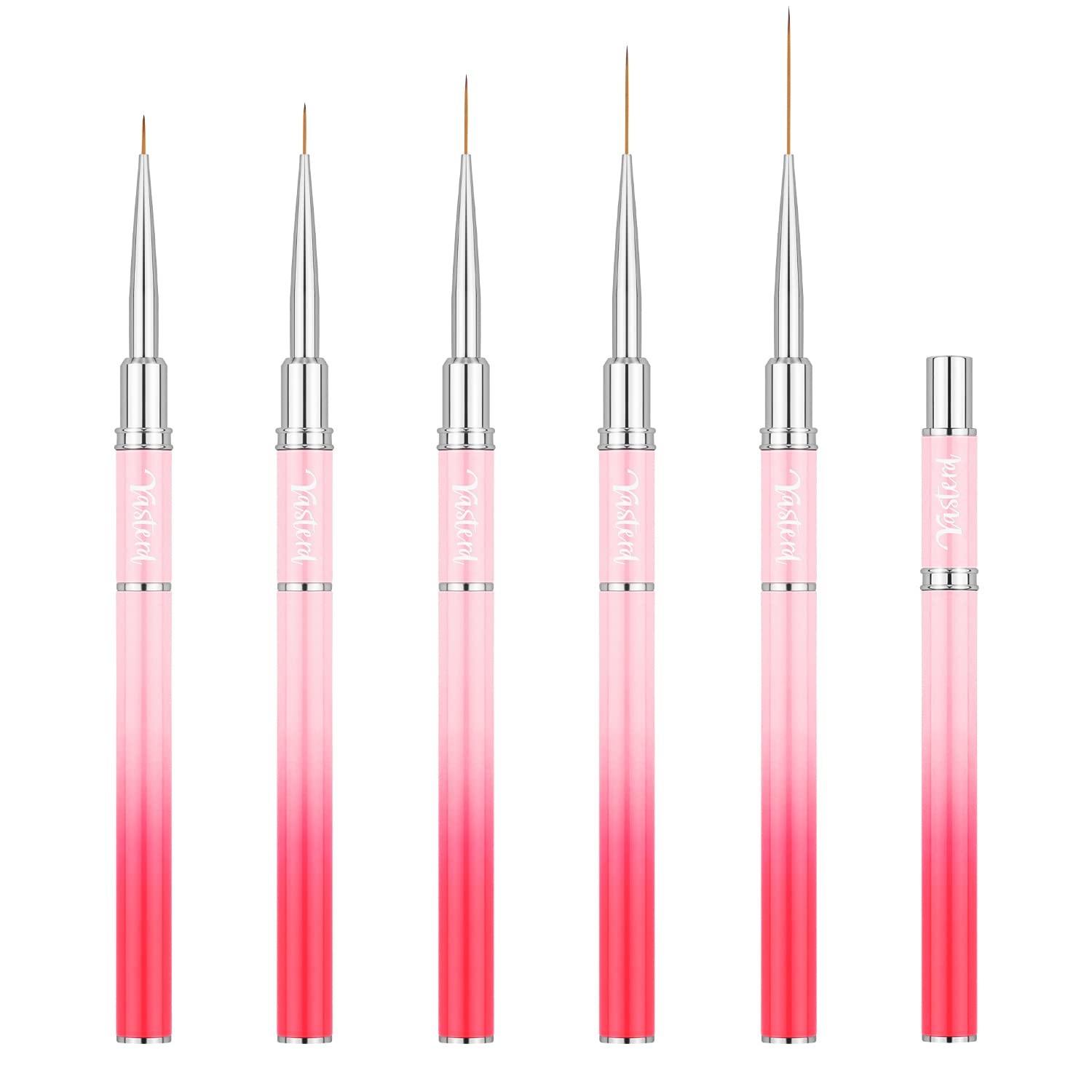 Nail Art Brushes, 5pcs Long Nail Art Line Brushes
