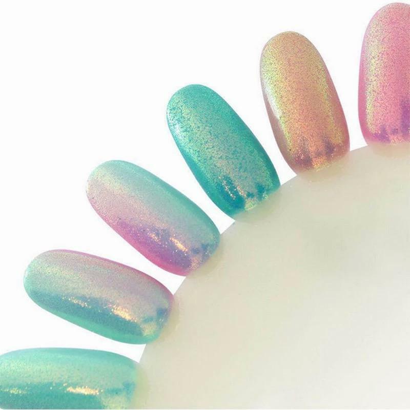 MERMAID EFFECT GLITTER NAIL ART POWDER DUST GLIMMER Hot Nails Iridescent 3g UK