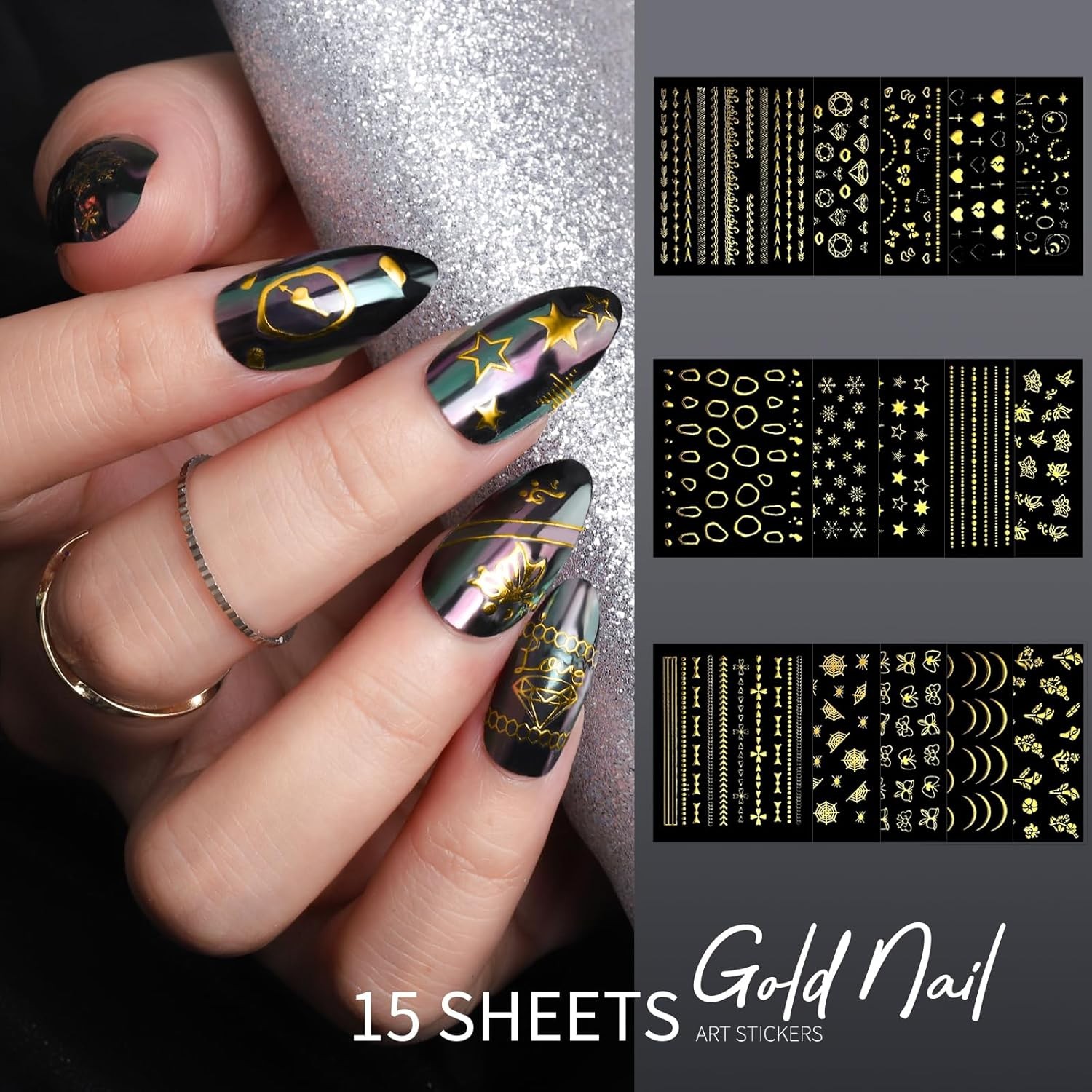 Nail Art Kit Charms Rhinestones Pearls Stickers 3D Decorations with Tools