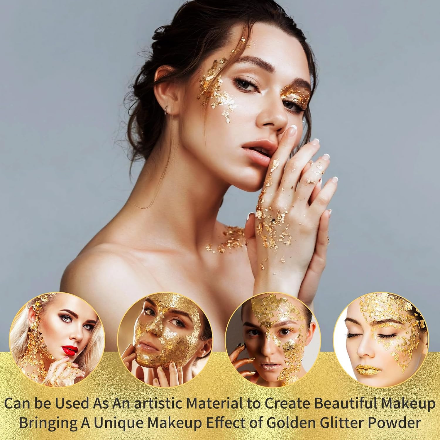 10G Gold Leaf Flakes,Imitation Gold Leaf for Nail Art, DIY Crafts, Painting | Me
