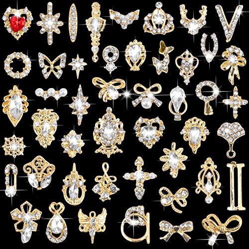 48 PCS 3D Nails Art Rhinestones Luxury Shiny Nail Diamonds 48Pcs/Bag