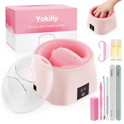 Heated Nail Soaking Bowl – 50% Faster Soak Off for Beginners & Home Salon Use