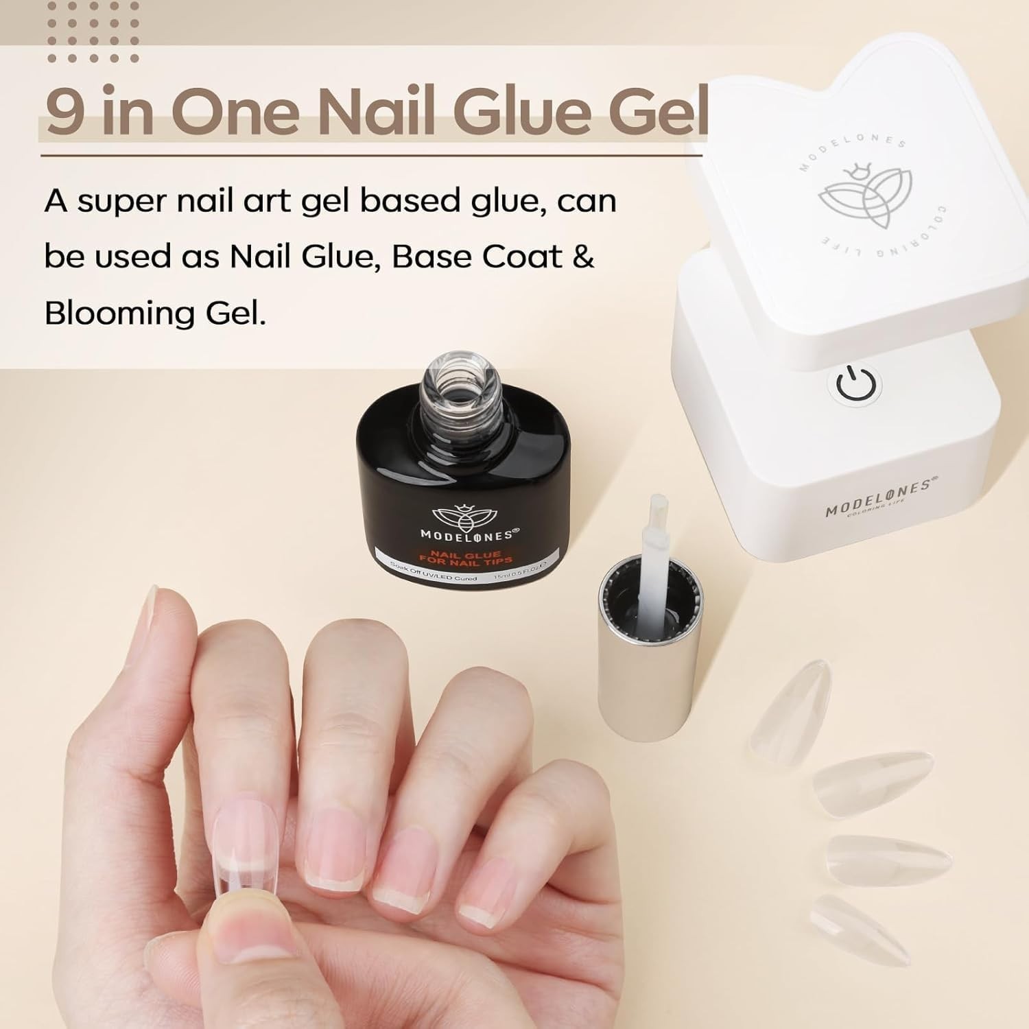 All-in-One Nail Glue Gel & Dehydrator – Perfect for Press-On & Acrylic Nails