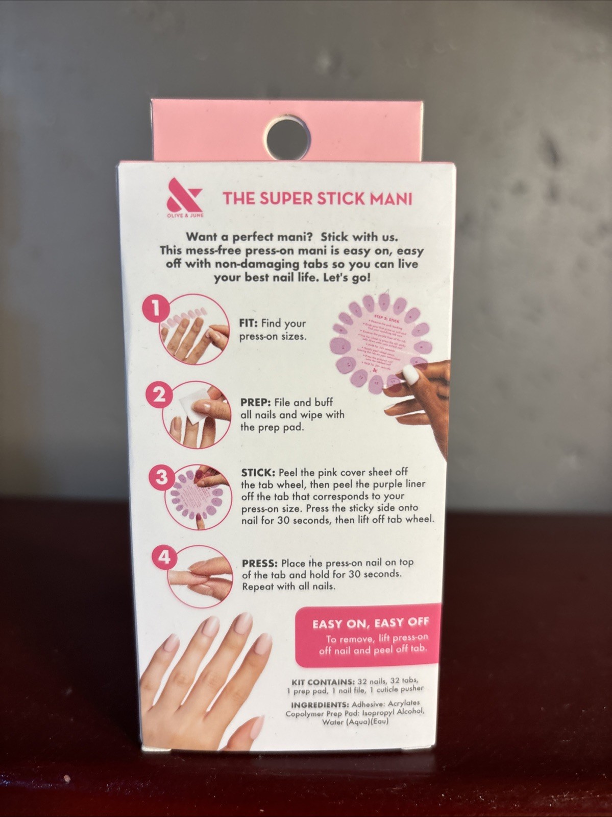 Olive & June Super Stick Mani Press On Nails Extra Short Shacket Velvet