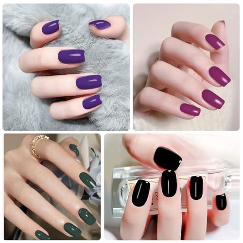12 Sheets 168 Pcs Dark Color Solid Nail Polish Strips for Style 4 Pink Series