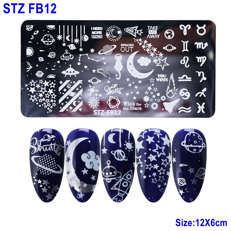 Galaxy Constellation Metal Nail Stamping Plates Symbol Signs Moon Stars Meteor