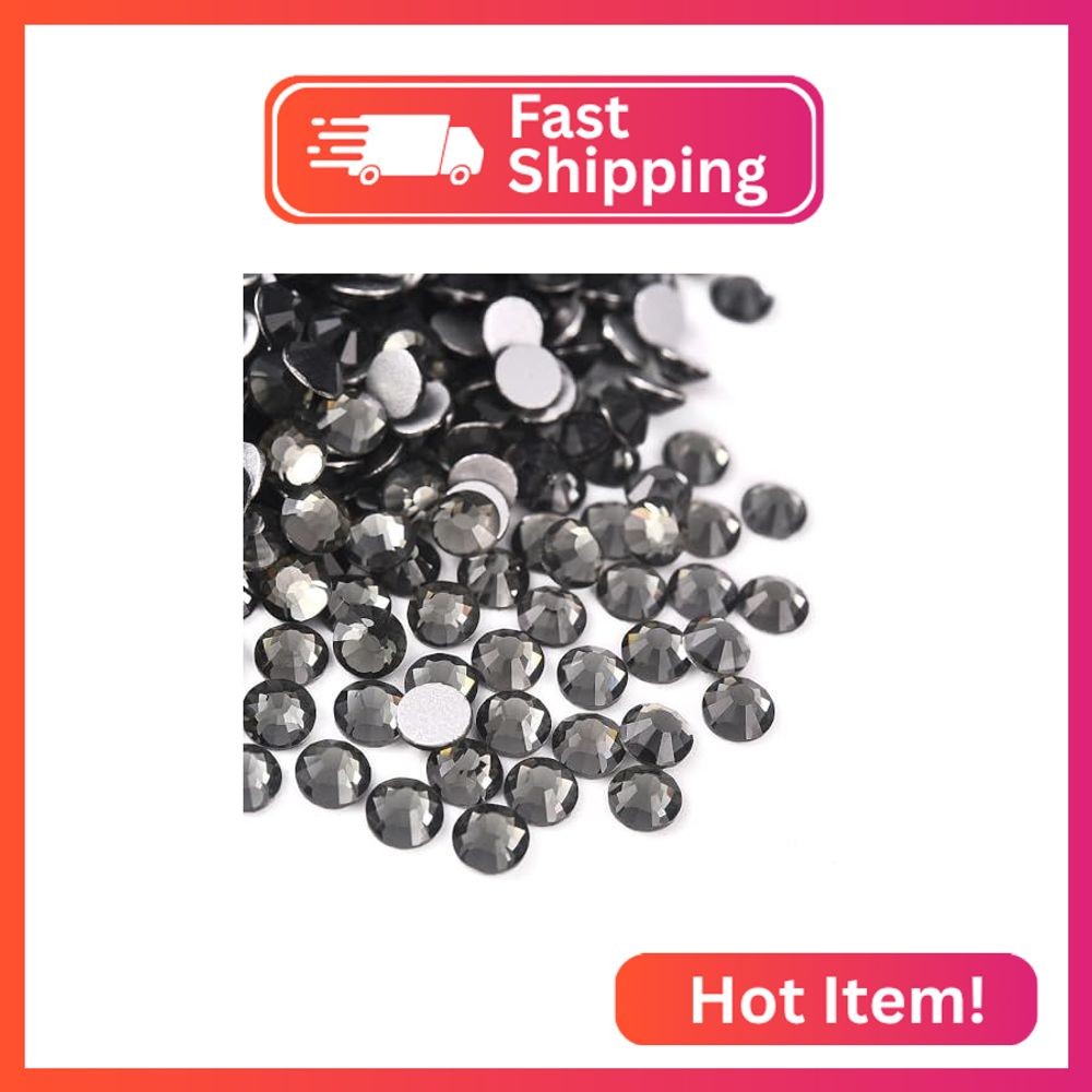 Blinginbox 288 Pieces SS30/6.4-6.6mm Flat Back Crystal Rhinestones Round Gems fo