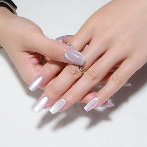 Cat 24 Ounce (Pack of 1) 24Pcs-Coffin Medium Square-04 Light Lavender Purple