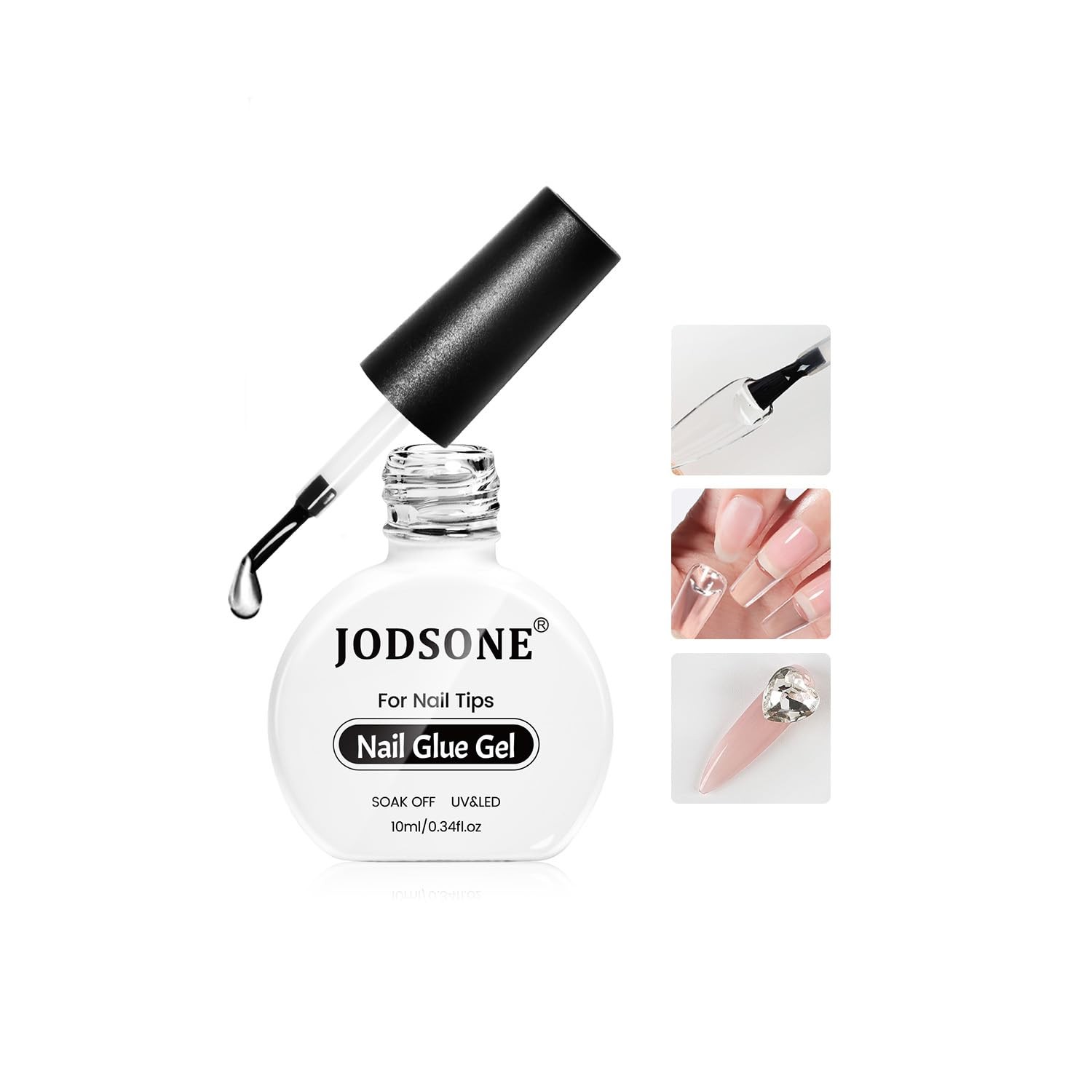 JODSONE 10ml Gel Nail Glue Strong for Nail Tips Long Lasting Extension for C…