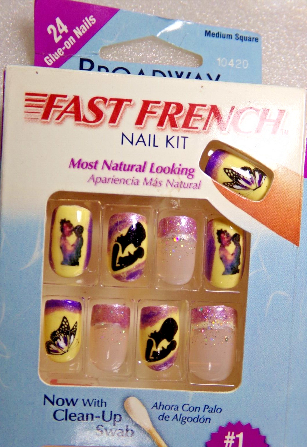 Broadway GLUE ON Medium Yellow & Purple with Mother’s Day design