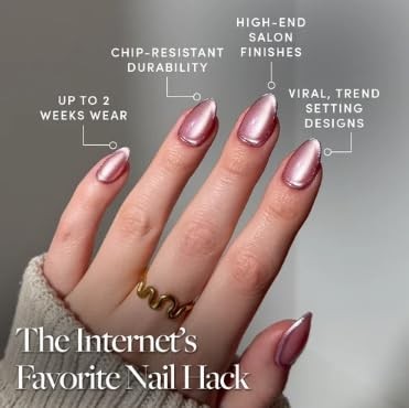 Velvet Rose Press On Nails Short Almond Fake 30 Pc Kit