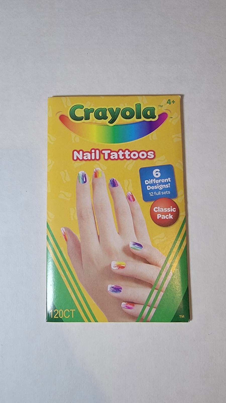 CRAYOLA NAIL TATTOOS 3 PACK | 12 FULL SETS ON EACH PACK | BRAND NEW | NEVER OPEN