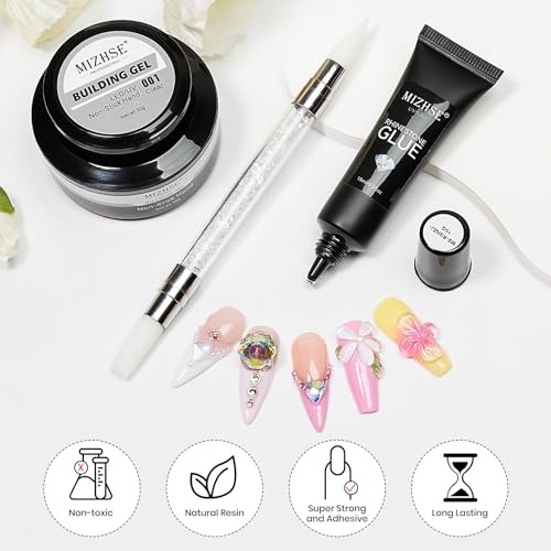 30g 3D Gel Nail Art Sculpting Gel A-Clear solid builder gel+rhinestone glue
