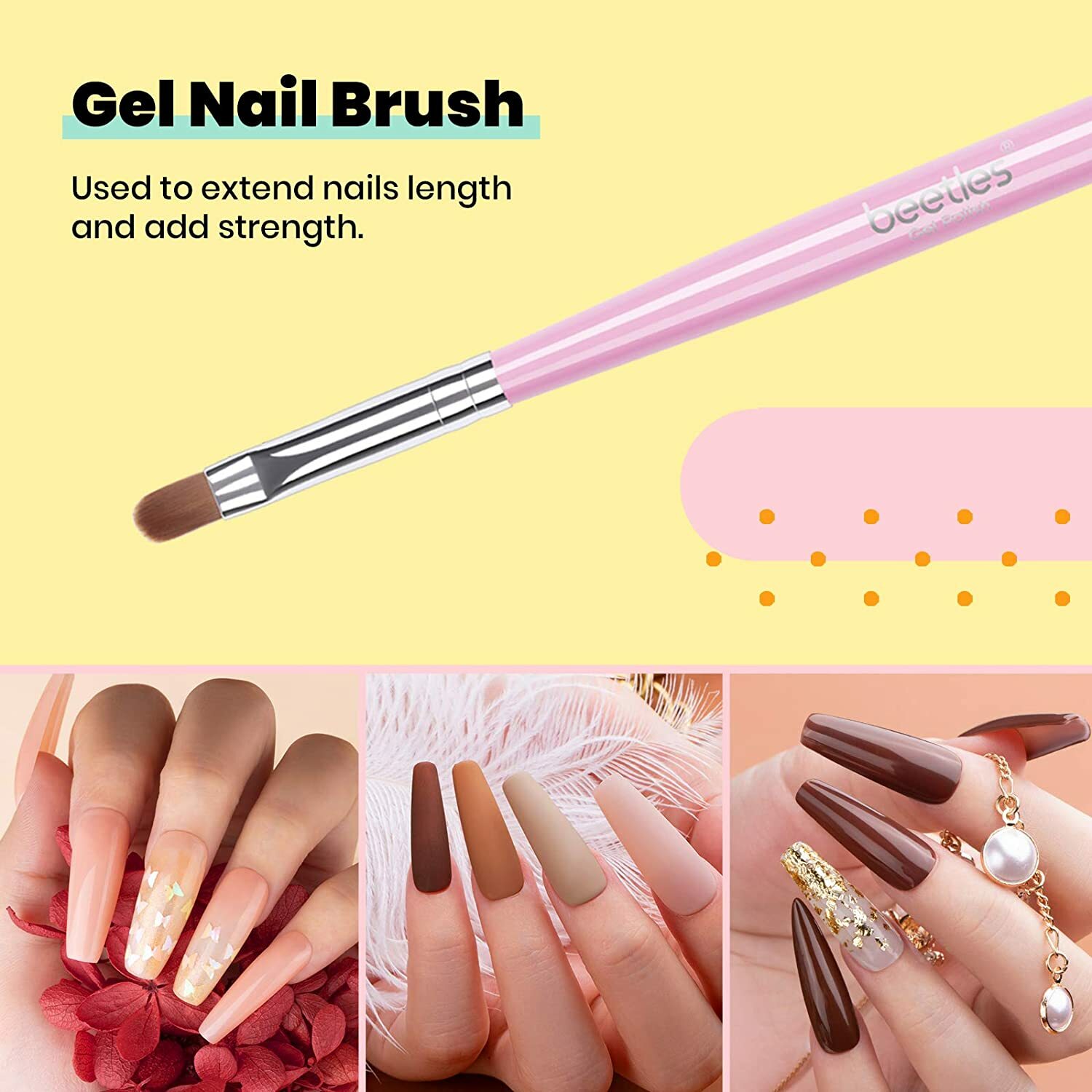 Nail Art Brushes Set Gel Polish Nail Art Design Pen Painting Tools (6 in pack)