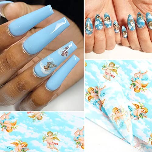 Angel Holographic Nail Foil Stickers – Sky Starry Paper Transfer Foils