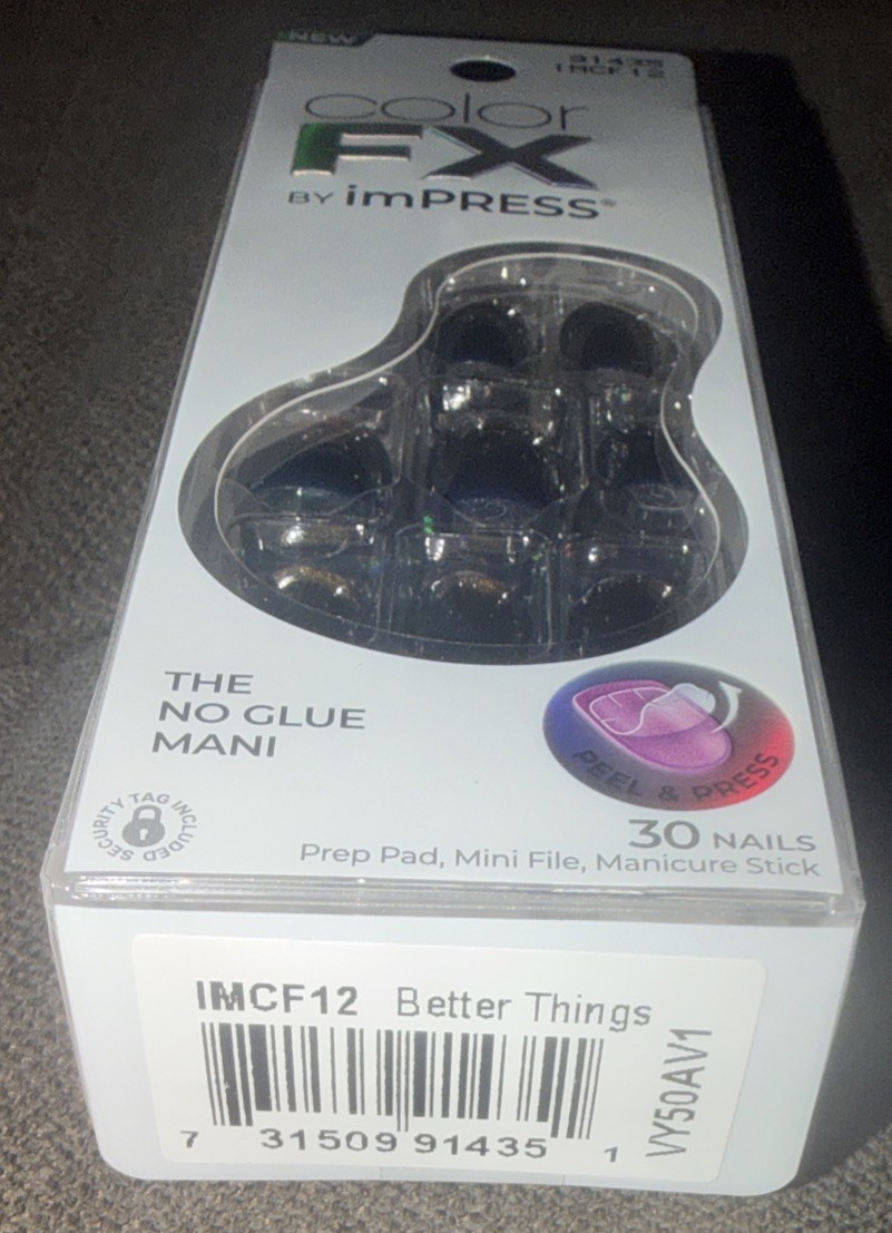 KISS imPRESS💅Color FX Short Squoval Press-on Nails Green “Better Things” 30Pcs