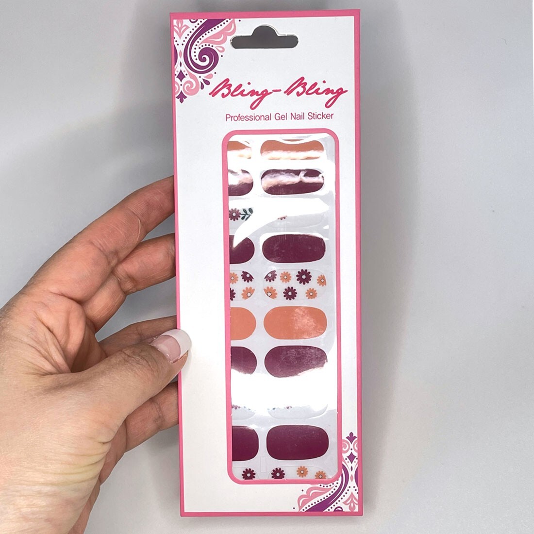 Flowers Fashion Full Cover Nail Wraps Korean Beauty Gel Polish Daily DIY Trend