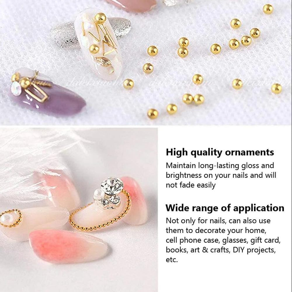 0.8Mm Mini Small Nail Beads Stainless Steel Beads Nail Chain Charms Nails Art De