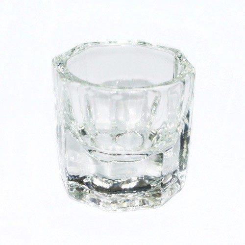 Octagonal Shape Glass Cup Dappen Dish Container for Arcylic Nail Art Liquid