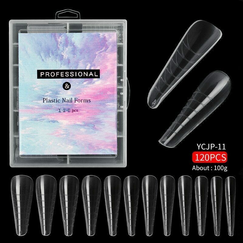 Gel Tips Full Nail Nail Quick Cover Mold Building Extension Dual 120Pcs Forms