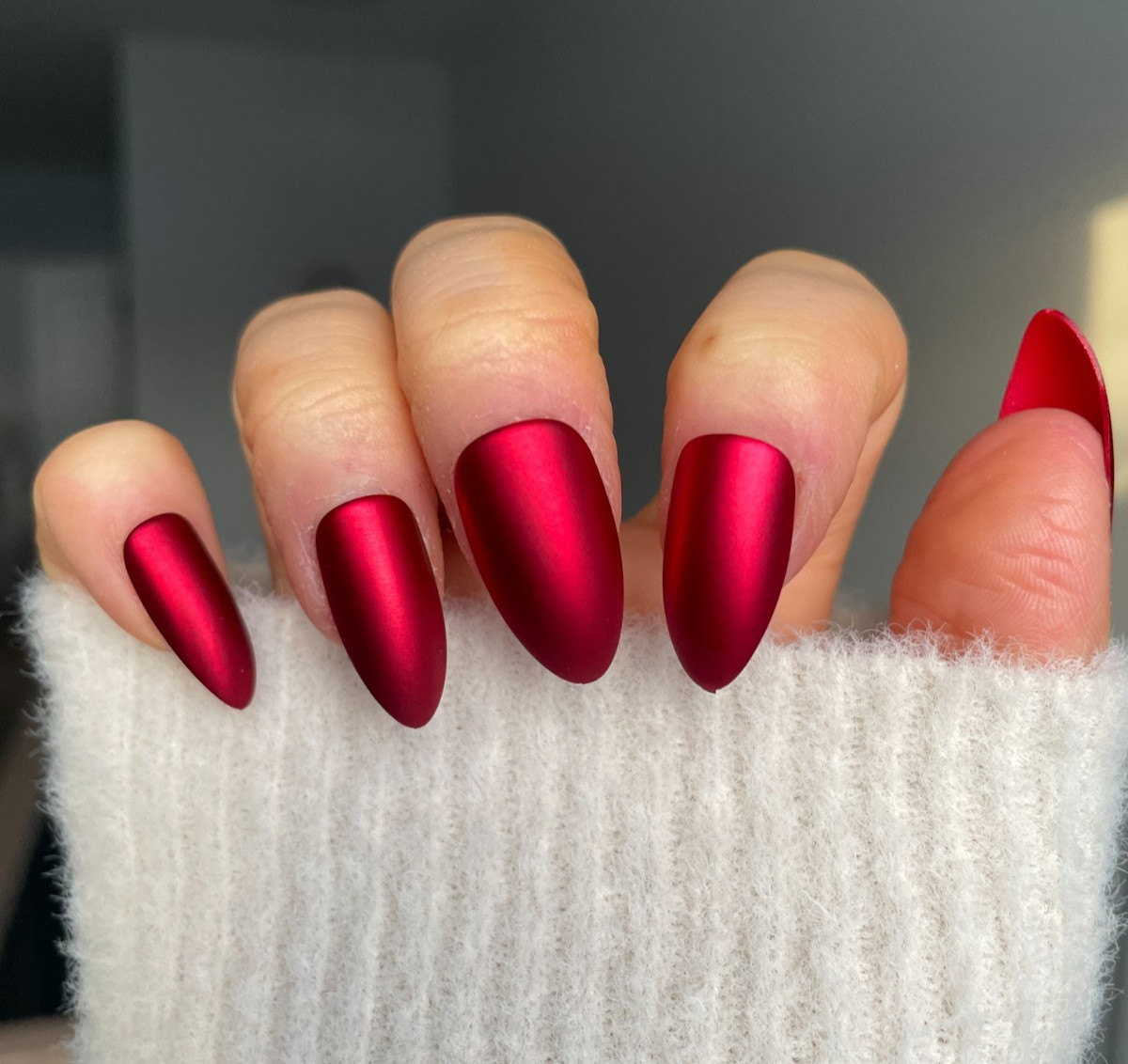 Metallic Red Press On Nails – 24pcs – 100 Sets – Inventory Clear Out