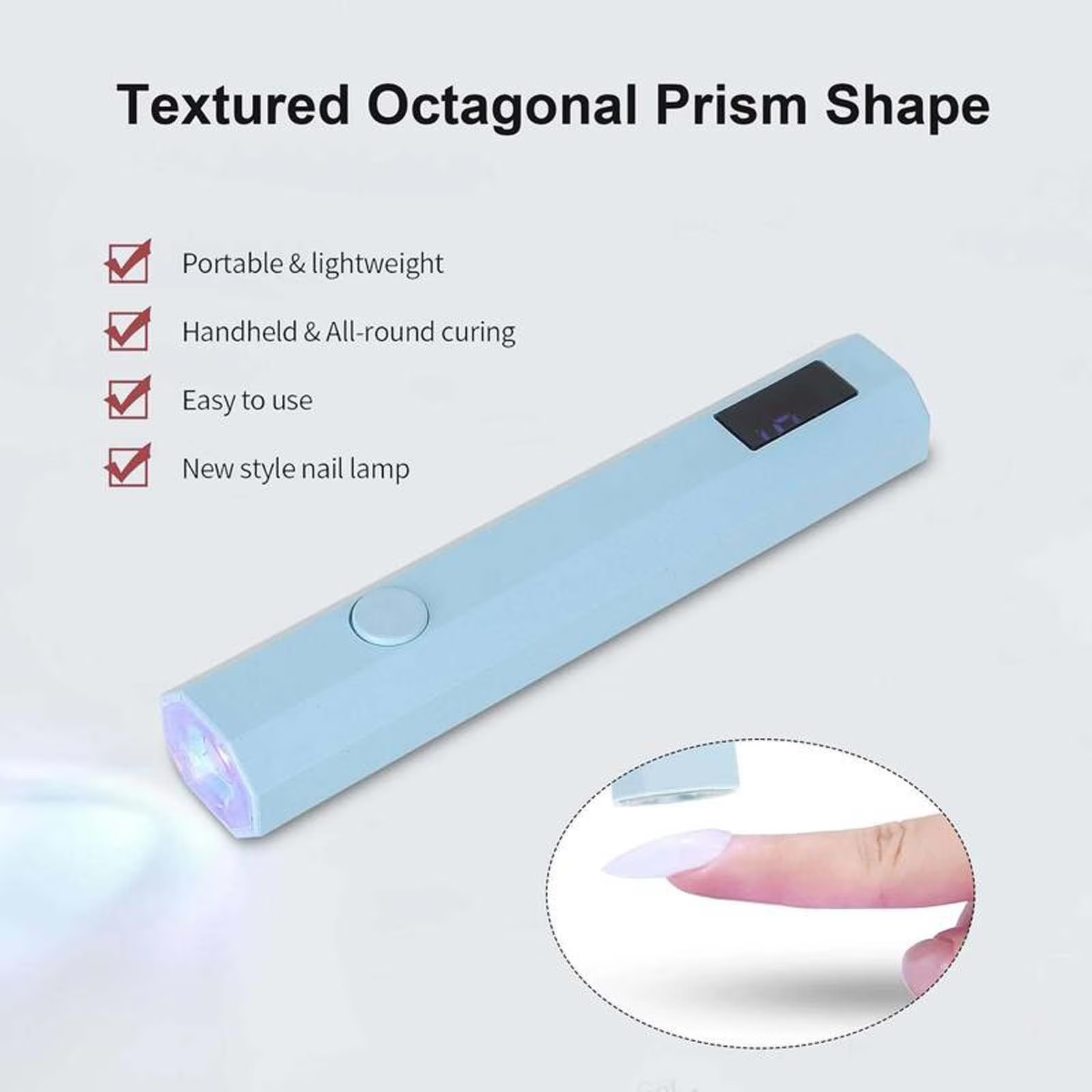 Glonailstickers Finger Nails Uv Light,Glonail Stickers Kit with UV Light,Handhel