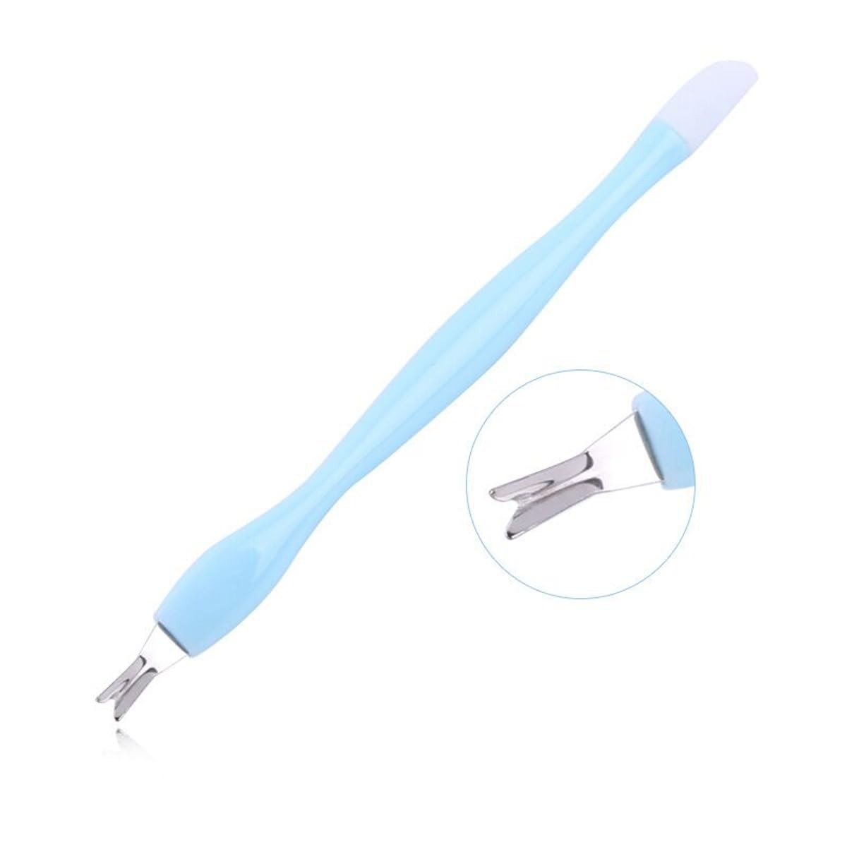 Cuticle Trimmer Pusher Remover, Rubber Tip ntle on Nail Bed, Stainl