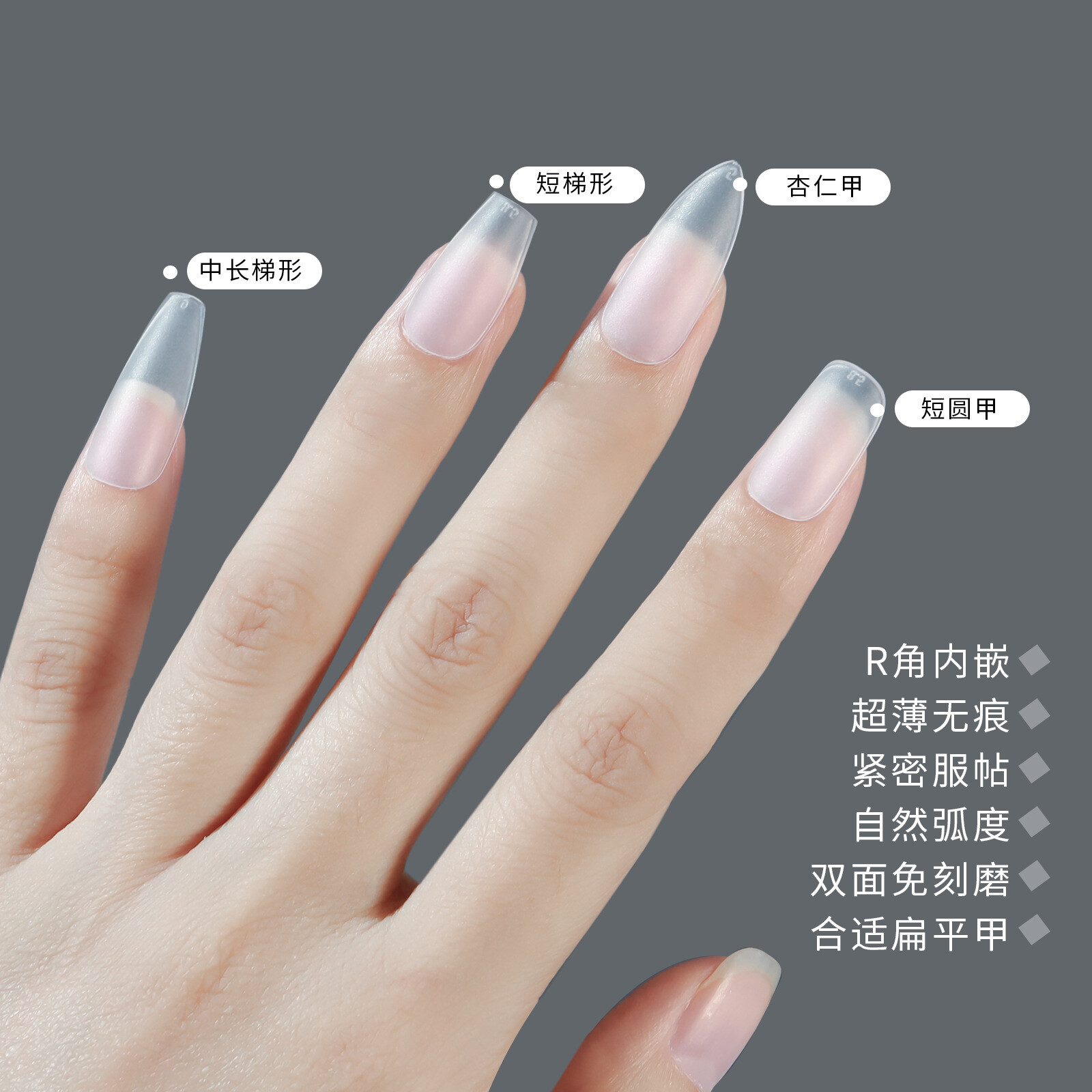 Matte Soft Gel Full Cover Nail Tips 420 Pcs Acrylic Fake Nails Oval Coffin DIY