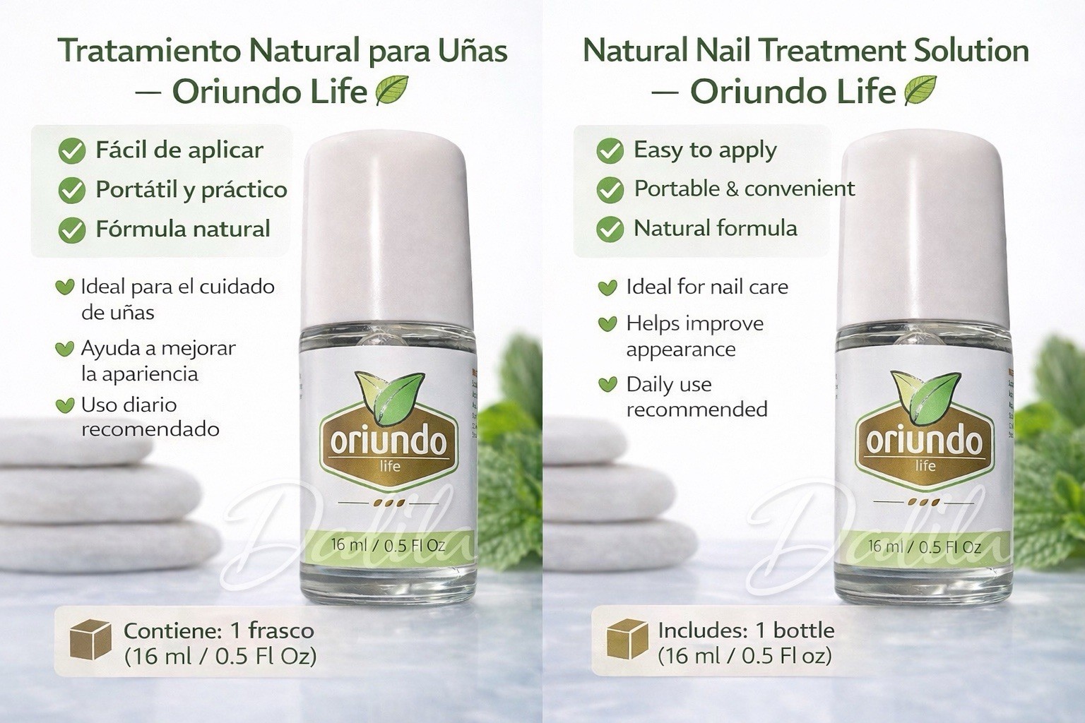 Oriundo Life Nail Treatment 16ml Anti Fungus Repair Solution Natural Clear
