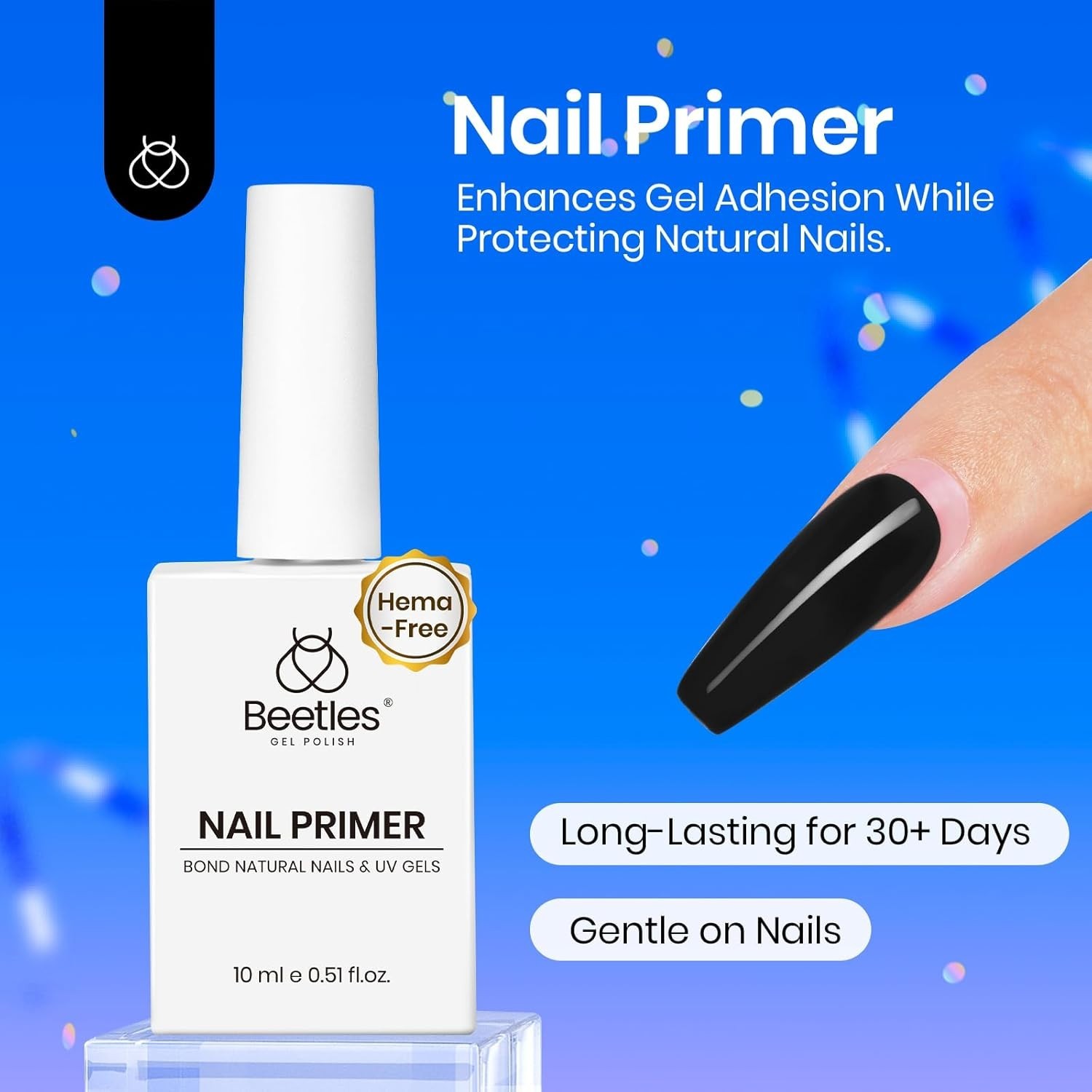 Beetles 3Pcs Gel Nail Glue Kit – Acid-Free & Hema-Free for Longer-Lasting Nails